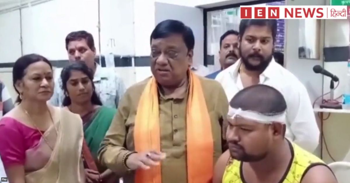 घायल छात्र से मिलने पहुछे नेता प्रतिपक्ष नारायण चंदेल