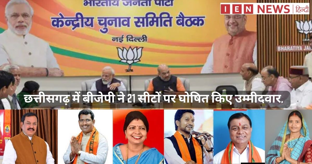 छत्तीसगढ़ में बीजेपी ने 21 सीटों पर घोषित किए उम्मीदवार, देखें पूरी लिस्ट
